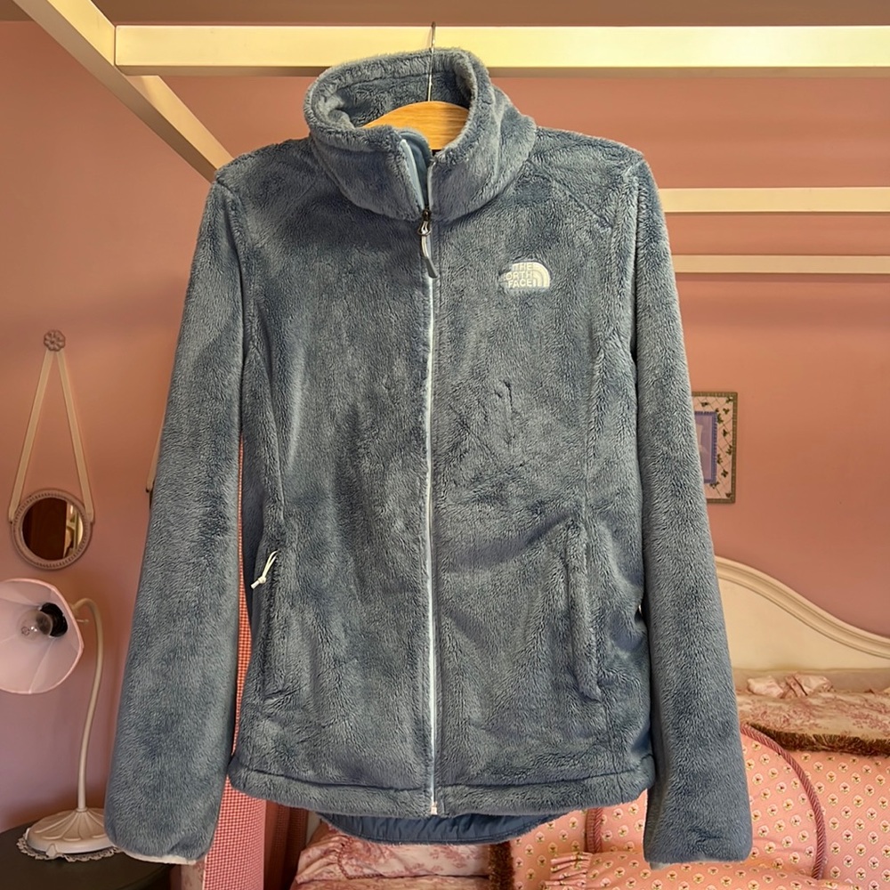 The North Face women size Medium blue zip up jacket